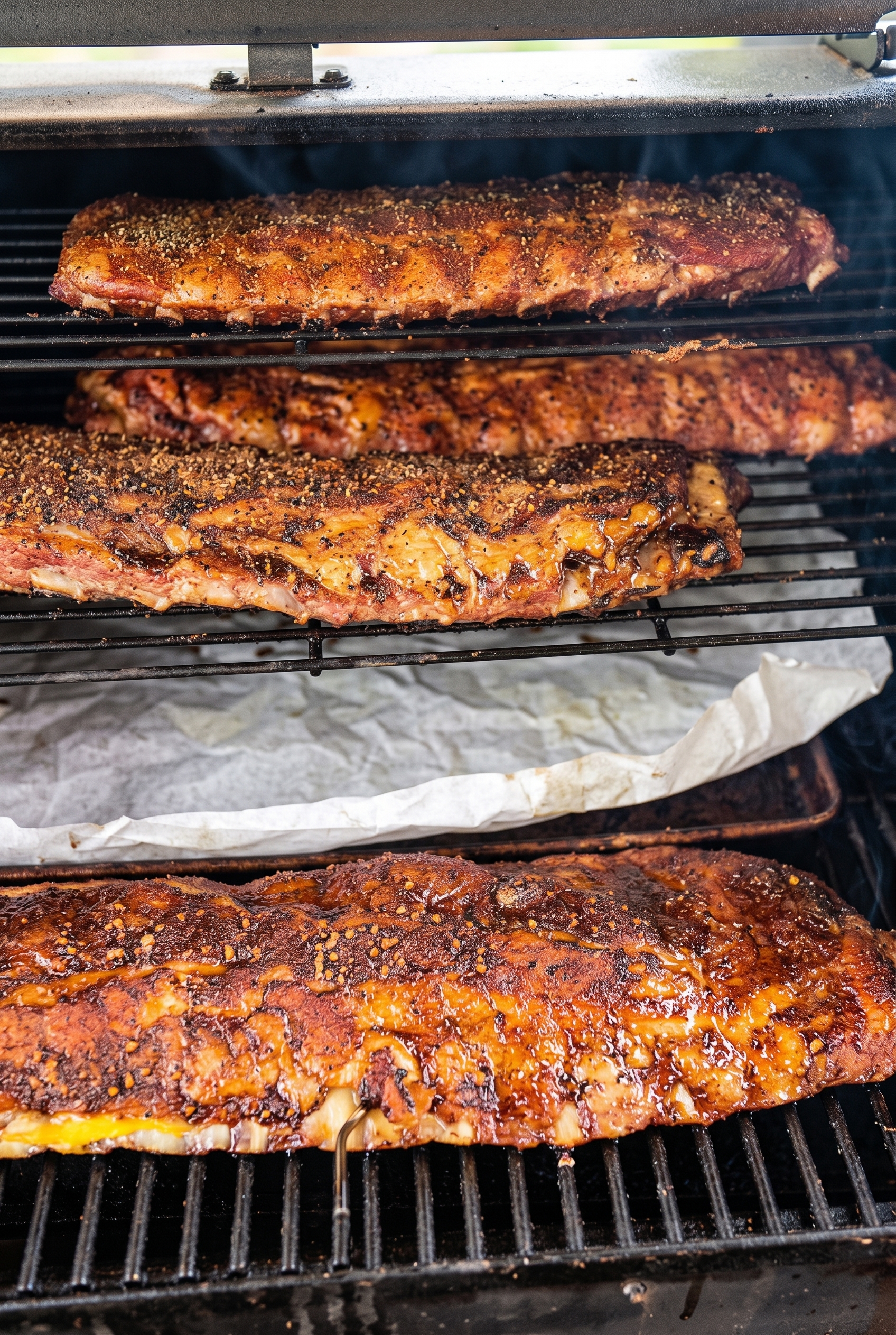 Pellet Smoker Dry Rub Ribs, No Sauce