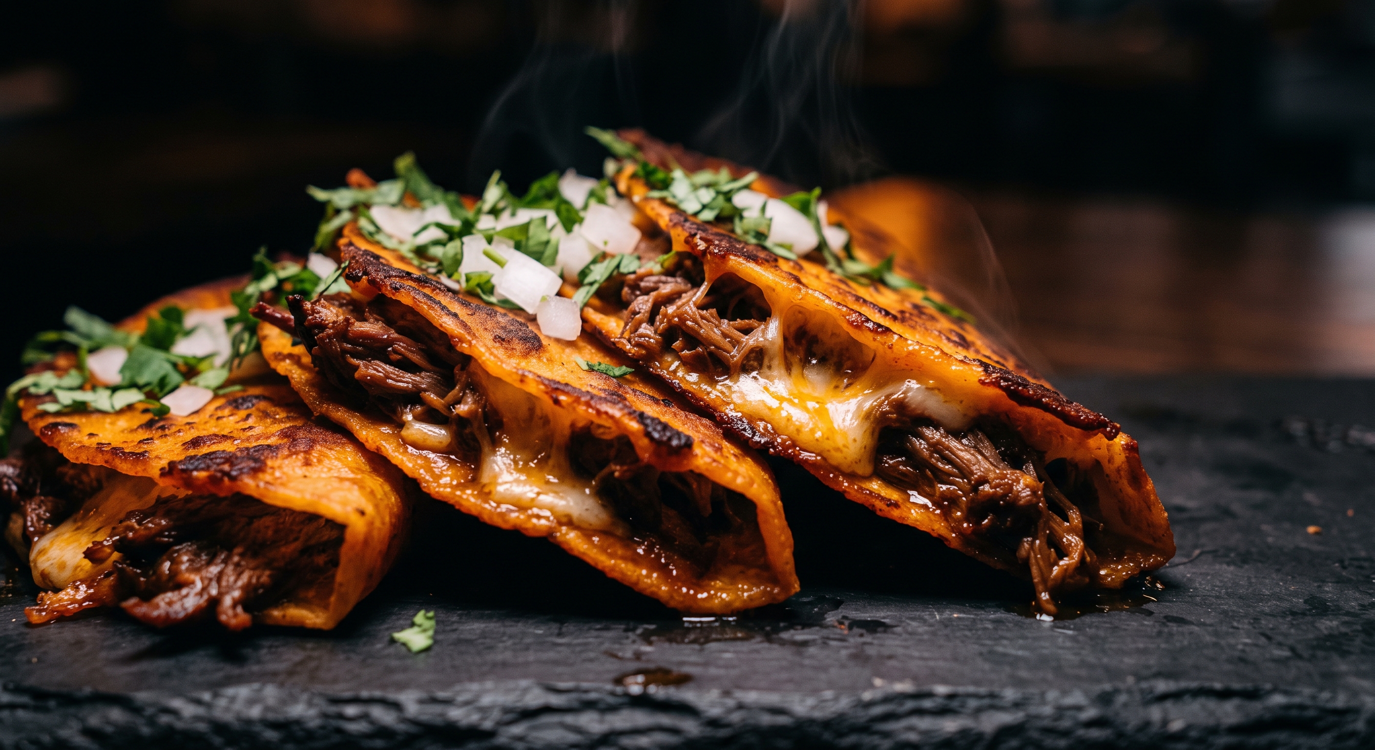 Griddle Birria Tacos (Quesabirria) with Consomé