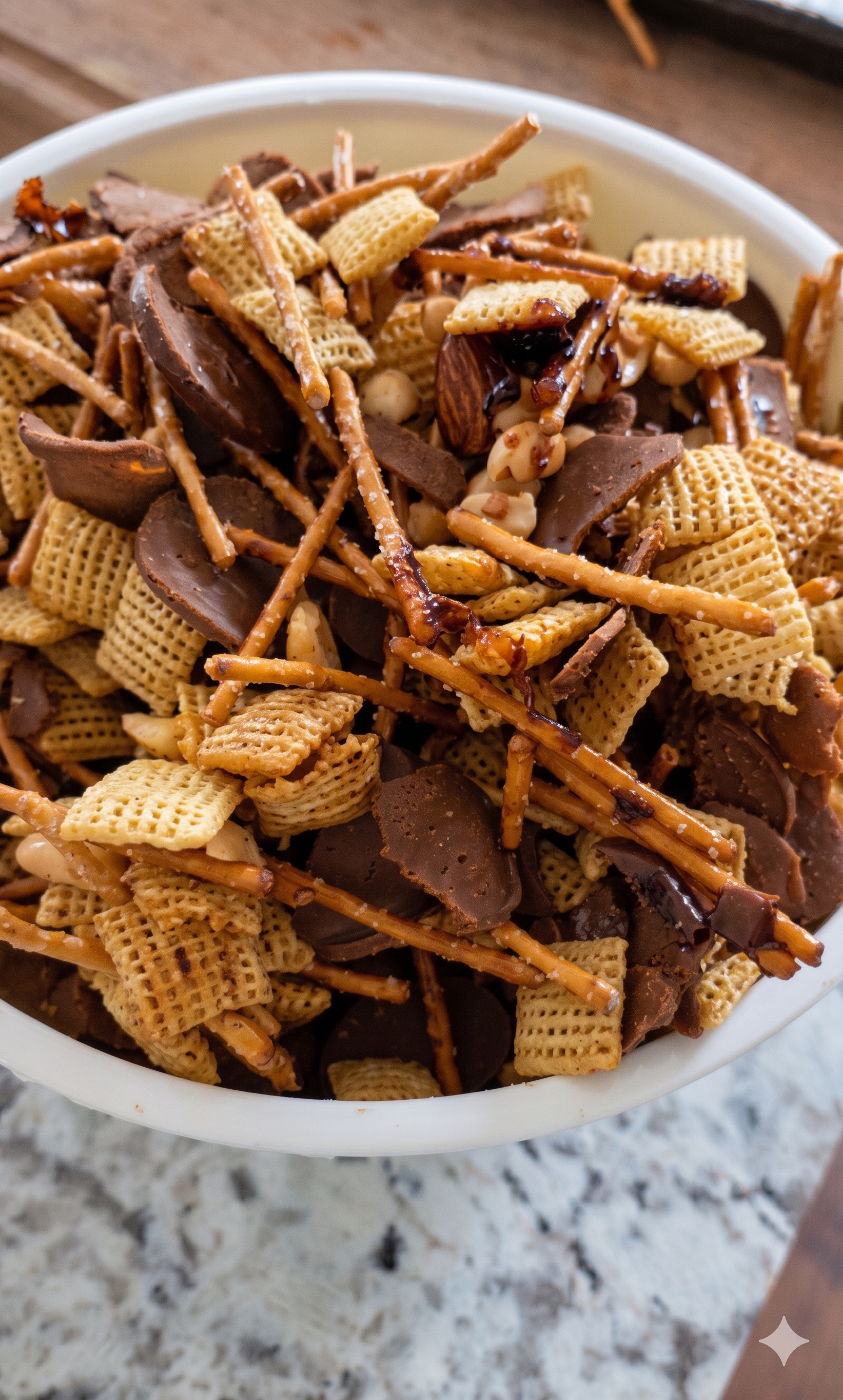 Sweet and Spicy Smoked Chex Mix