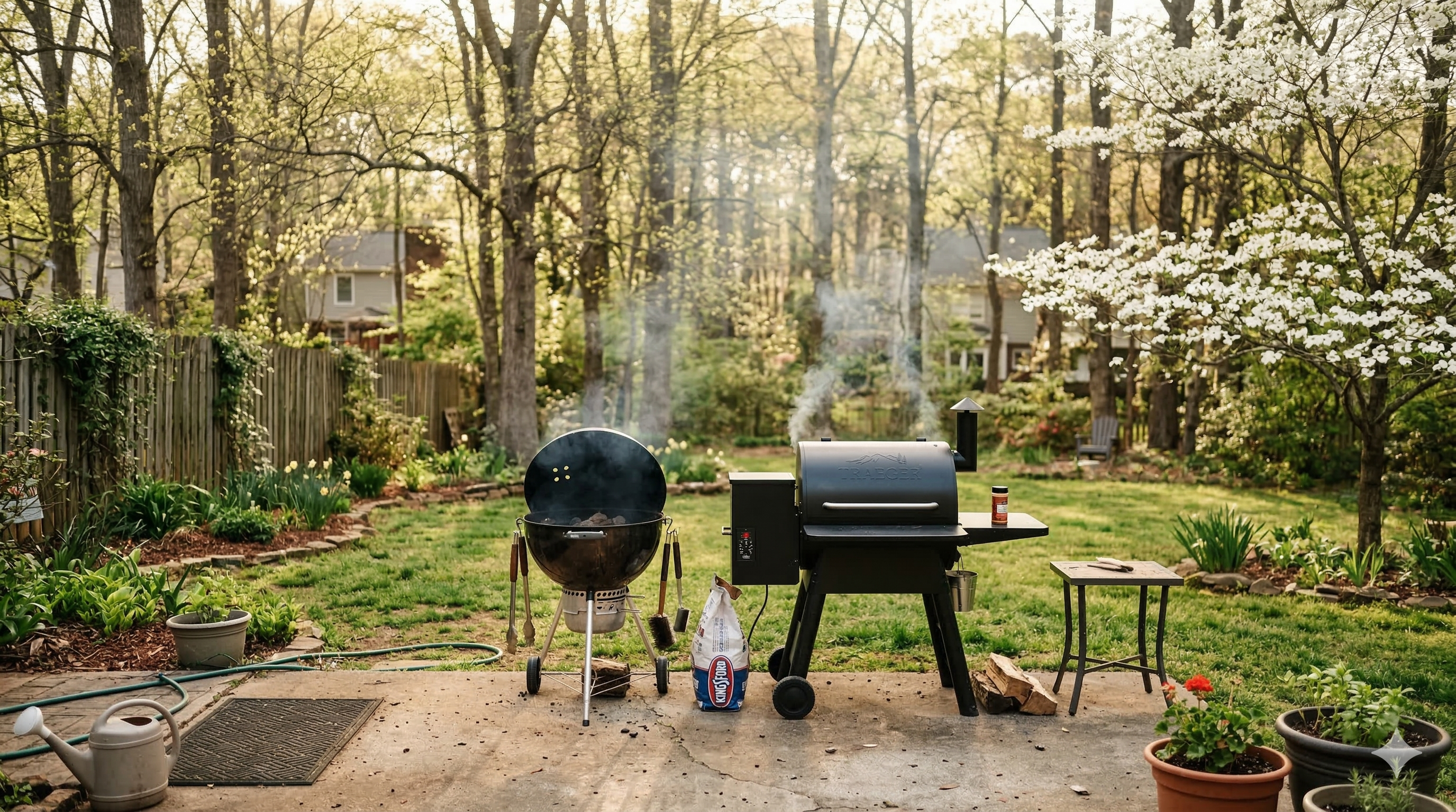 Spring Grilling in a Georgia Backyard